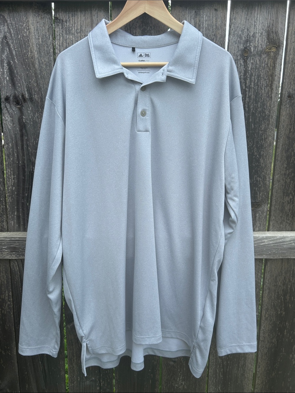 Adidas Golf Climalite Grey Long Sleeve Polo Shirt Men's XXL EUC